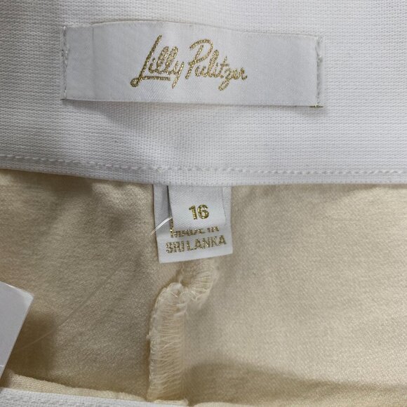 NWT - Lilly Pulitzer Declynn Creme Brulee Stretch Pants #014793, Size 16, #347 - Picture 10 of 12